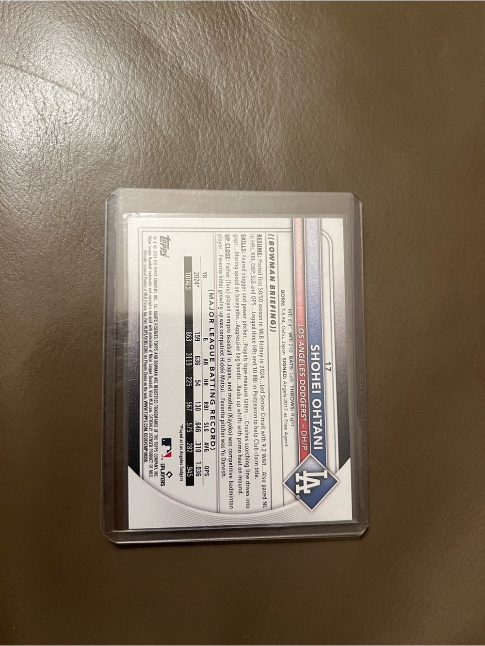 Topps Shohei Ohtani Card - White Blue - Picture 9 of 11